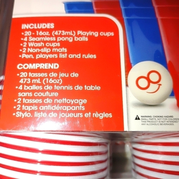New Goodtimes Beer Pong Game Set With Cups, Mats, Balls, Pens & Rules - Picture 3 of 7